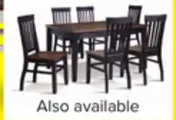 Leon's Caylie Noir 7-Piece Dining Set - Ebony, Driftwood offer