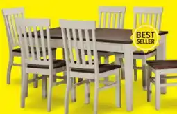 Leon's Caylie 7-Piece Dining Set - Ivory, Driftwood offer