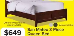 Leon's San Mateo 3-Piece Queen Bed Package- Tuscan offer