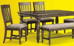 Leon's Bilboa 6-Piece Extendable Dining Set with Bench - Roasted Oak offer