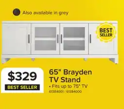 Leon's Brayden 65 TV Stand - White offer