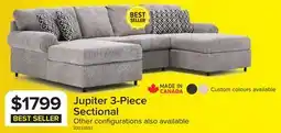 Leon's Jupiter 3-Piece Sectional - Ash Grey offer