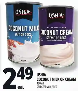 Metro USHIA COCONUT MILK OR CREAM offer