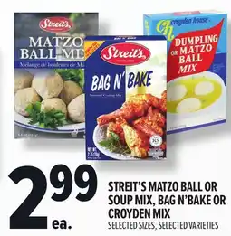 Metro STREIT'S MATZO BALL OR SOUP MIX, BAG N'BAKE OR CROYDEN MIX offer