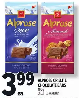 Metro ALPROSE OR ELITE CHOCOLATE BARS offer