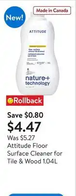 Walmart Attitude Floor Surface Cleaner for Tile & Wood 1.04L offer
