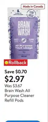 Walmart Brain Wash All Purpose Cleaner Refill Pods offer