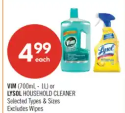 Shoppers Drug Mart VIM (700ml - 1L) or LYSOL HOUSEHOLD CLEANER offer