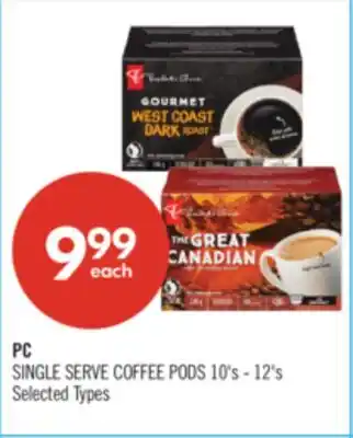 Shoppers Drug Mart PC SINGLE SERVE COFFEE PODS 10's - 12's offer