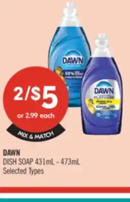 Shoppers Drug Mart DAWN DISH SOAP offer