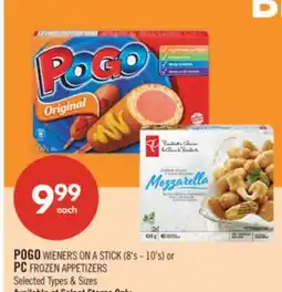 Shoppers Drug Mart POGO WIENERS ON A STICK (8's-10's) or PC FROZEN APPETIZERS offer