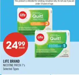 Shoppers Drug Mart LIFE BRAND NICOTINE PATCH offer