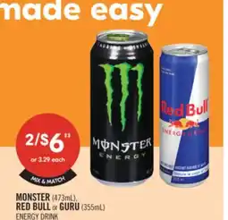 Shoppers Drug Mart Monster Energy Drink (473 mL) Red Bull Energy Drink (355 mL) offer