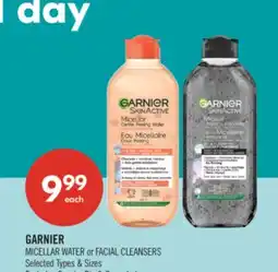 Shoppers Drug Mart GARNIER MICELLAR WATER or FACIAL CLEANSERS offer
