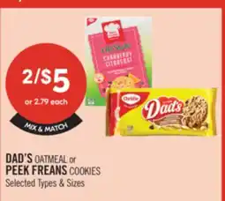 Shoppers Drug Mart DAD'S OATMEAL or PEEK FREANS COOKIES offer