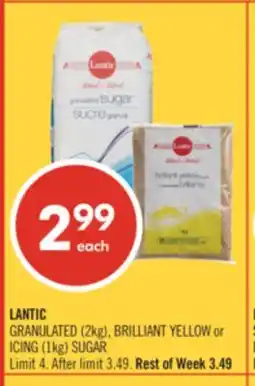 Shoppers Drug Mart LANTIC GRANULATED (2kg), BRILLIANT YELLOW or ICING (1kg) SUGAR offer