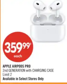 Shoppers Drug Mart APPLE AIRPODS PRO 2nd GENERATION with CHARGING CASE offer