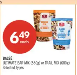 Shoppers Drug Mart BASSÉ ULTIMATE BAR MIX (550g) or TRAIL MIX (600g) offer