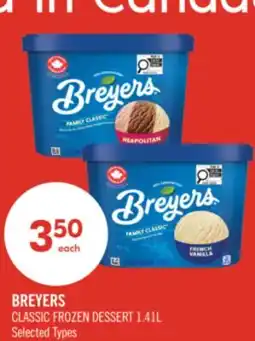 Shoppers Drug Mart BREYERS CLASSIC FROZEN DESSERT 1.41L offer