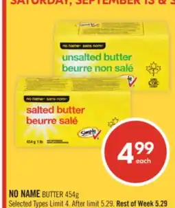 Shoppers Drug Mart NO NAME BUTTER offer