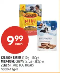 Shoppers Drug Mart CALEDON FARMS (110g - 150g), MILK-BONE CHEWS (210g - 312g) or ZUKE'S (170g) DOG TREATS offer