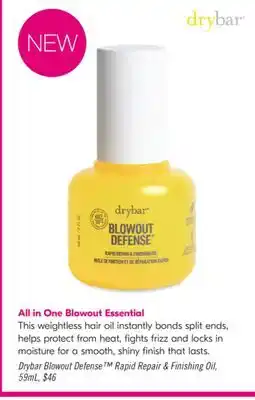 Shoppers Drug Mart Drybar Blowout Defense Rapid Repair & Finishing Oil offer