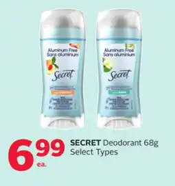 Rexall SECRET Deodorant offer