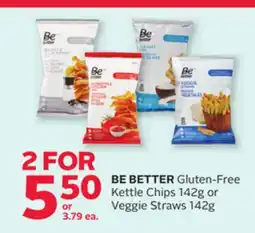 Rexall BE BETTER Gluten-Free Kettle Chips 142g or Veggie Straws 142g offer