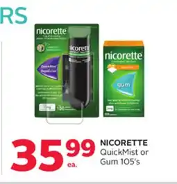Rexall NICORETTE QuickMist or Gum offer
