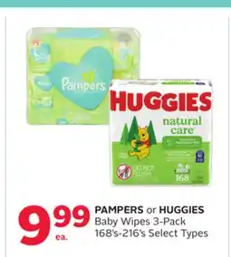 Rexall PAMPERS or HUGGIES Baby Wipes offer