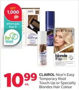 Rexall CLAIROL Nice'n Easy Temporary Root Touch-Up or Specialty Blondes Hair Colour offer