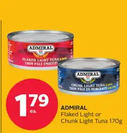 Rexall ADMIRAL Flaked Light or Chunk Light Tuna offer