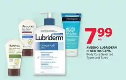 Rexall AVEENO, LUBRIDERM or NEUTROGENA Body Care offer