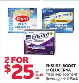 Rexall ENSURE, BOOST or GLUCERNA Meal Replacement Beverage offer