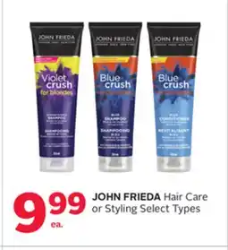 Rexall JOHN FRIEDA Hair Care or Styling offer