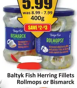 Starsky Baltyk Fish Herring Fillets Rollmops or Bismarck offer