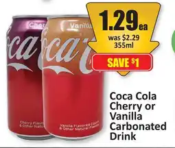 Starsky Coca Cola Cherry or Vanilla Carbonated Drink offer