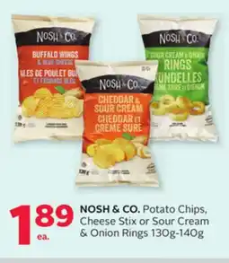 Rexall NOSH & CO. Potato Chips, Cheese Stix or Sour Cream & Onion Rings offer