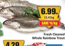 Starsky Fresh Cleaned Whole Rainbow Trout offer