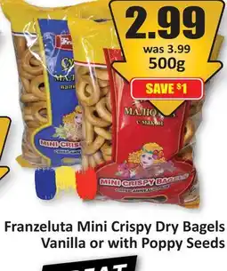 Starsky Franzeluta Mini Crispy Dry Bagels Vanilla or with Poppy Seeds offer