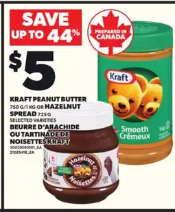 Independent City Market KRAFT PEANUT BUTTER, 750 G/1 KG OR HAZELNUT SPREAD, 725 G offer