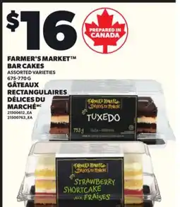 Independent City Market FARMER'S MARKET BAR CAKES, 675-770 G offer