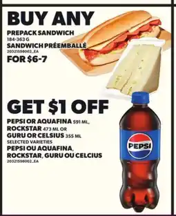 Independent City Market PREPACK SANDWICH, 184-363 G offer