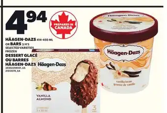 Independent City Market HÄAGEN-DAZS, 414-450 ML OR BARS, 3/4'S offer