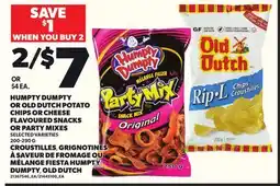 Independent City Market HUMPTY DUMPTY OR OLD DUTCH POTATO CHIPS OR CHEESE FLAVOURED SNACKS OR PARTY MIXES, 200-290 G offer