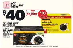 Independent City Market PC OR NO NAME COFFEE PODS, 72/100'S offer