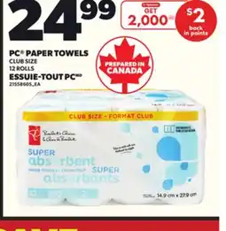 Independent City Market PC PAPER TOWELS, 12 ROLLS offer
