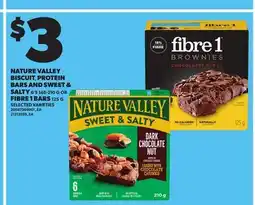 Independent City Market NATURE VALLEY BISCUIT, PROTEIN BARS AND SWEET & SALTY, 6'S 148-210 G OR FIBRE 1 BARS, 125 G offer