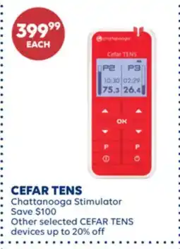 Wellwise by Shoppers CEFAR TENS Chattanooga Stimulator offer