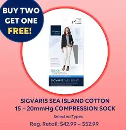 Wellwise by Shoppers SIGVARIS SEA ISLAND COTTON 15 – 20mmHg COMPRESSION SOCK offer